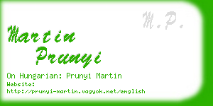 martin prunyi business card